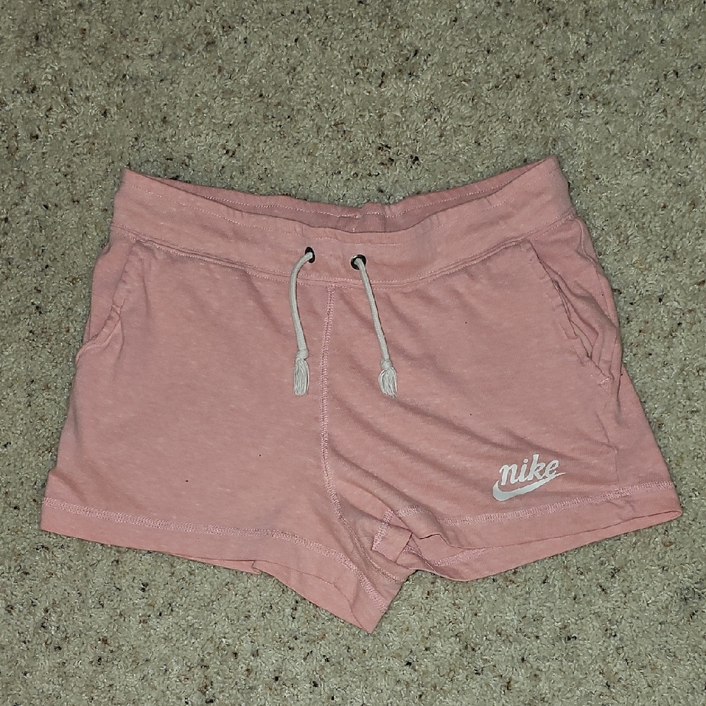 Nike Women’s Pink Logo Drawstring Athletic Lounge Shorts Size S
